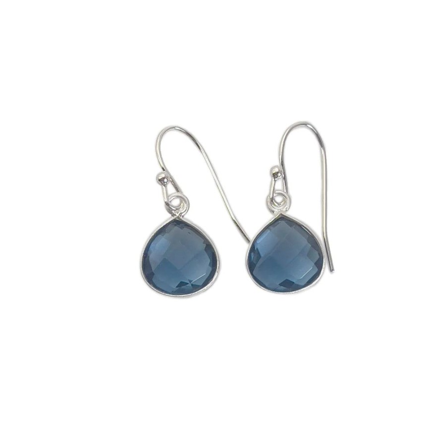 Glass & Jewelry The Glass Station Earrings | London Blue Quartz Drop Earrings