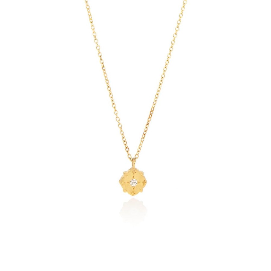 Glass & Jewelry The Glass Station Necklaces | 14K Drops Of Happiness Kite Diamond Pendant