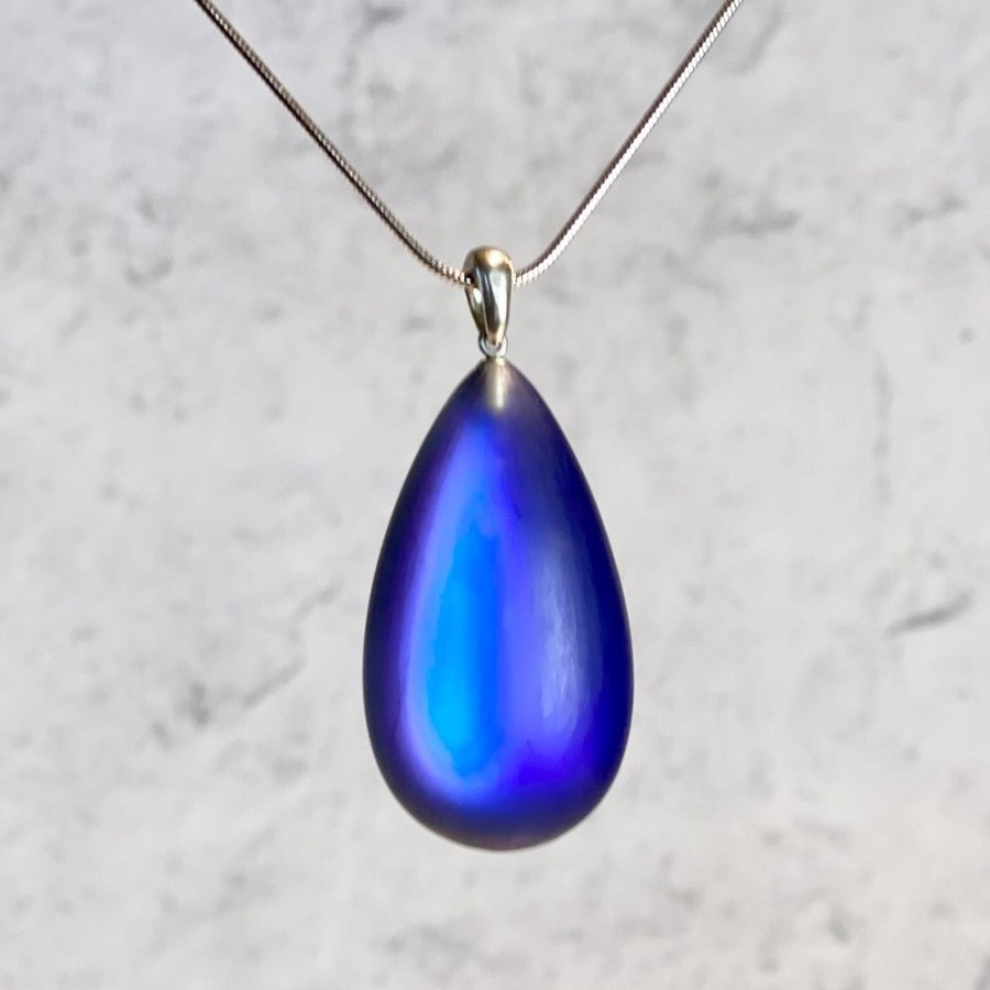 Glass & Jewelry The Glass Station Jewelry For Adolescents | Dichroic Large Drop Pendant