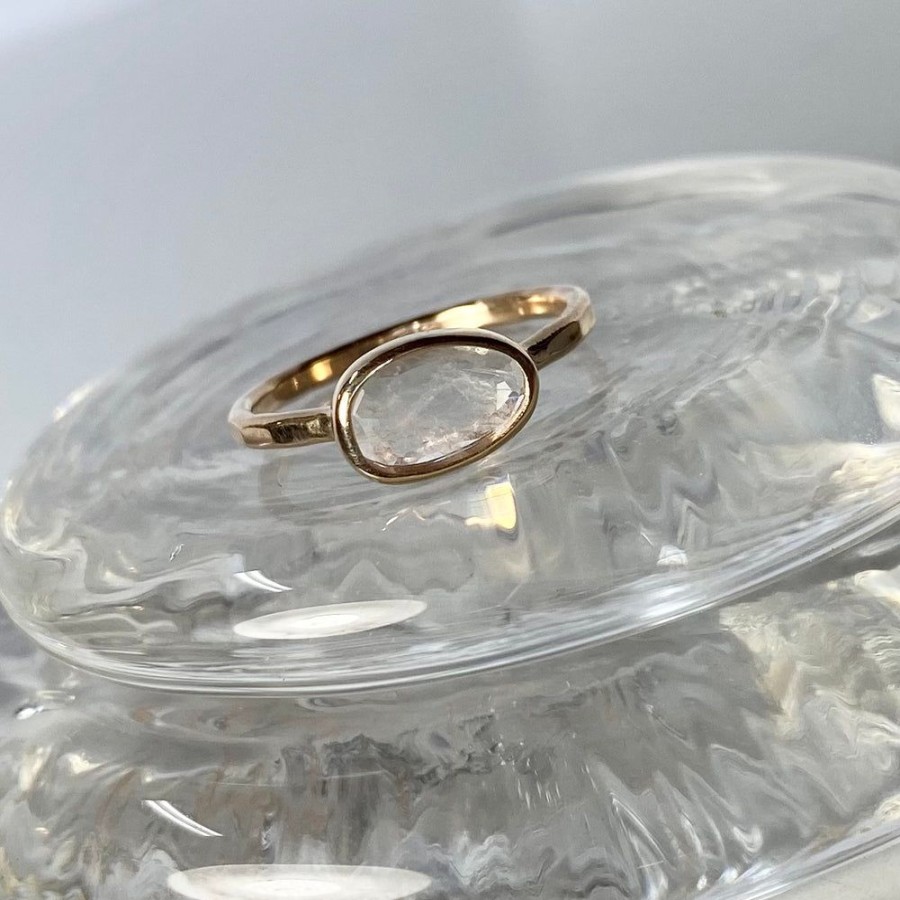 Glass & Jewelry The Glass Station Rings | 14K Yellow Gold Rainbow Moonstone Ring