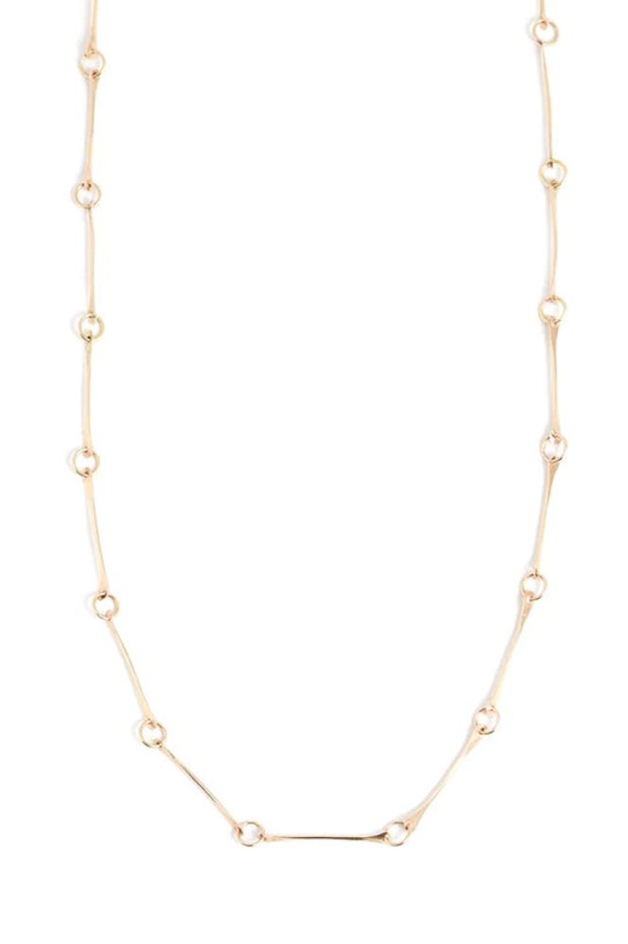 Glass & Jewelry The Glass Station Necklaces | 22" Hand Forged 14K Gold Bone Chain