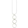 Glass & Jewelry The Glass Station Necklaces | Three Large Circles Sterling Silver Necklace