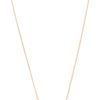 Glass & Jewelry The Glass Station Necklaces | 14K Gold 1/2" Bar With 1Mm White Diamond Necklace