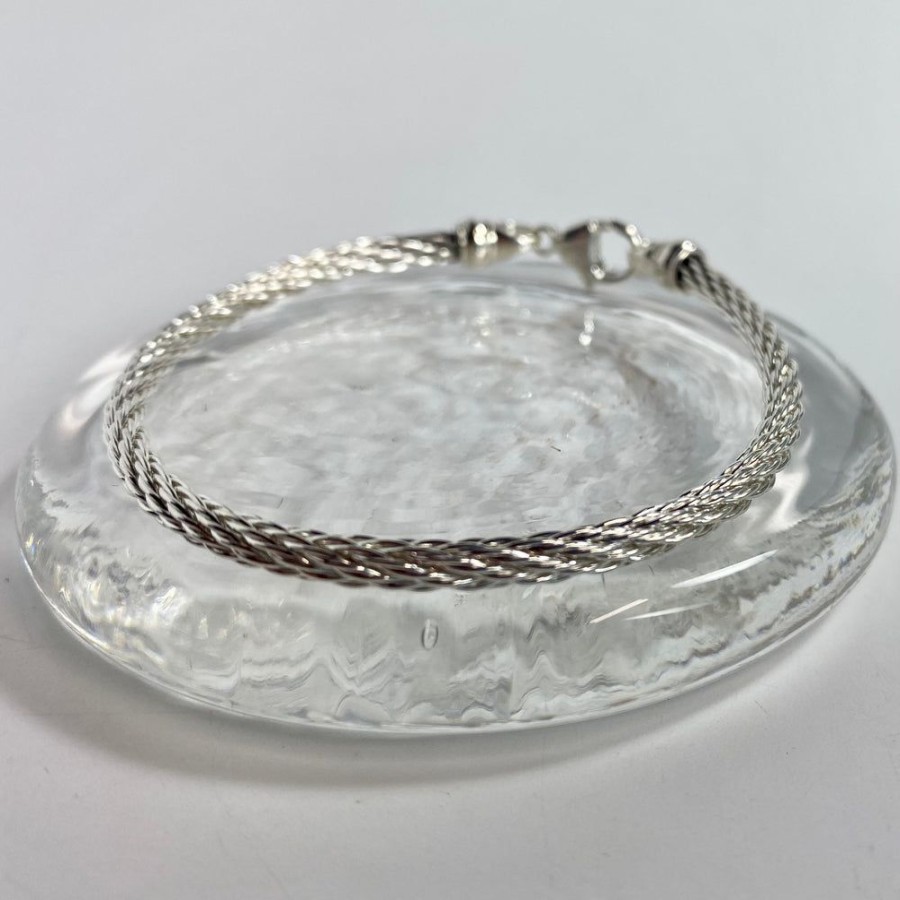 Glass & Jewelry The Glass Station Bracelets | Sterling Silver 2Mm Cable Bracelet