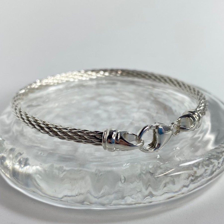 Glass & Jewelry The Glass Station Bracelets | Sterling Silver 2Mm Cable Bracelet