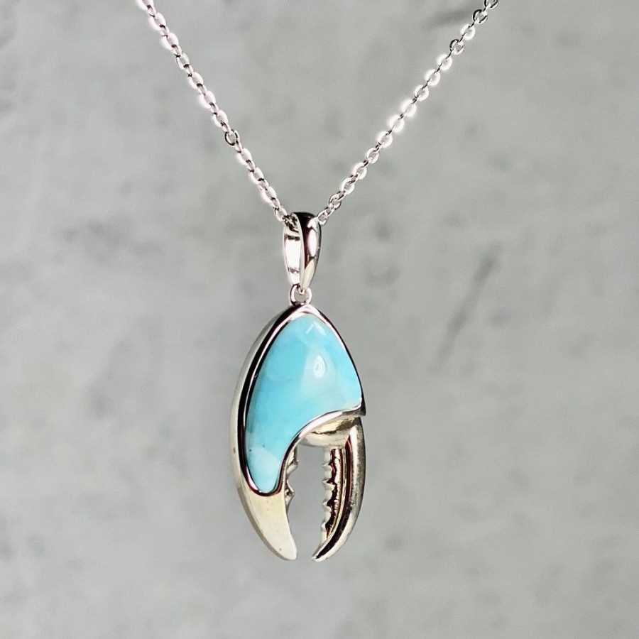 Glass & Jewelry The Glass Station Necklaces | Larimar Lobster Pendant