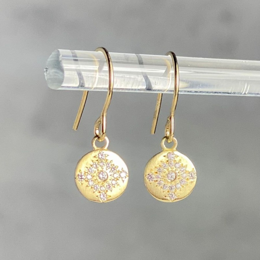 Glass & Jewelry The Glass Station Fine Jewelry | All Diamond Shimmer Earrings In 18K Gold