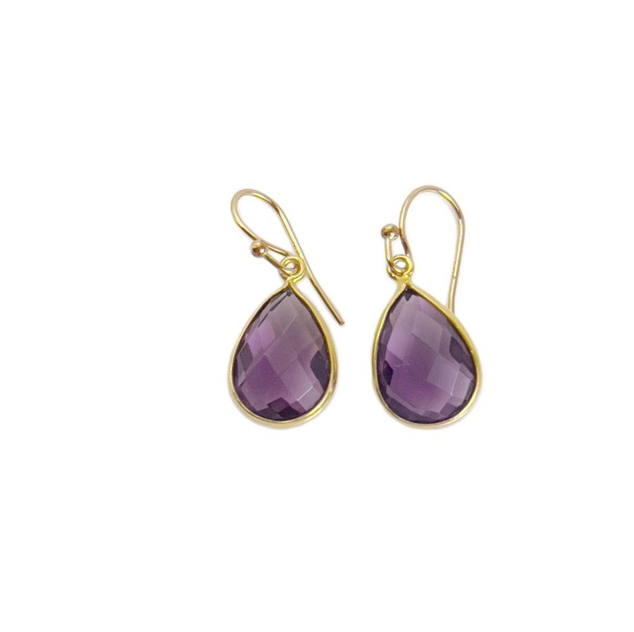 Glass & Jewelry The Glass Station Earrings | Amethyst Drop Earrings