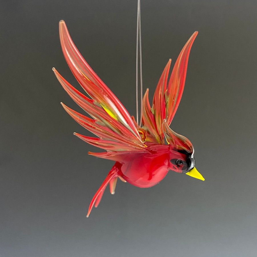 Glass & Jewelry The Glass Station | Large Cardinal Ornament