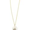 Glass & Jewelry The Glass Station Necklaces | Puffy Sterling Silver Square On A Vermeil Gold Chain