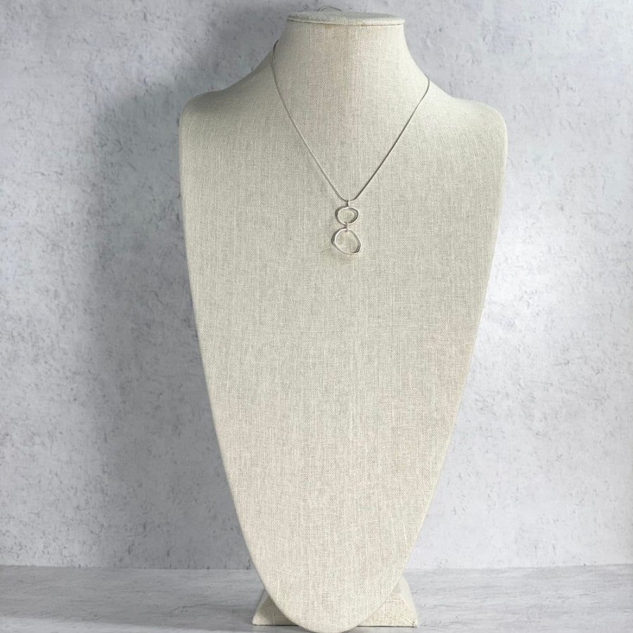 Glass & Jewelry The Glass Station Necklaces | Large And Small Organic Circles Necklace