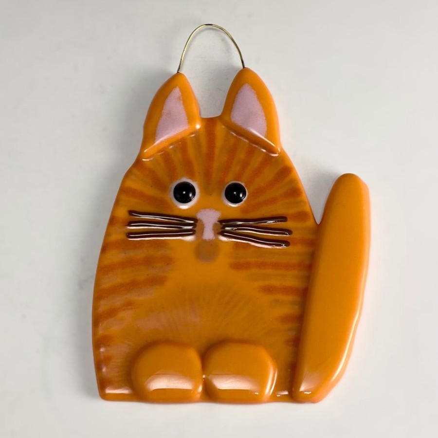 Glass & Jewelry The Glass Station Ornaments | Fused Glass Cat Sun Catcher