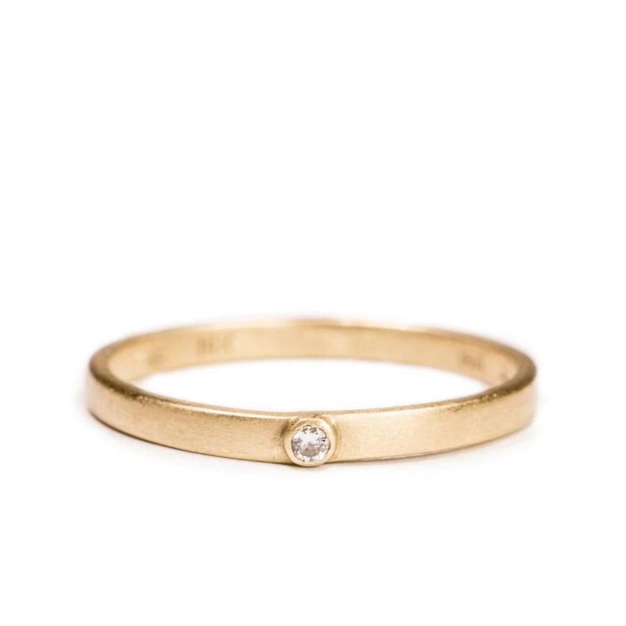 Glass & Jewelry The Glass Station Rings | 14K Stacking Diamond Band Ring