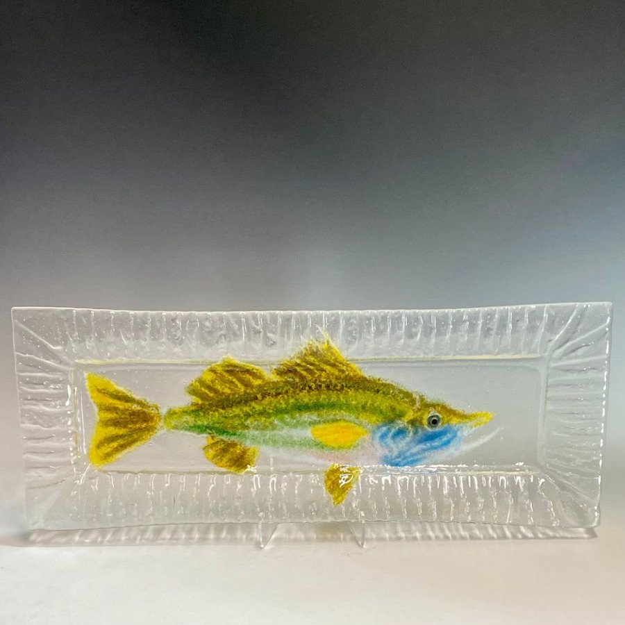 Glass & Jewelry The Glass Station | 9X24 Striped Bass Platter