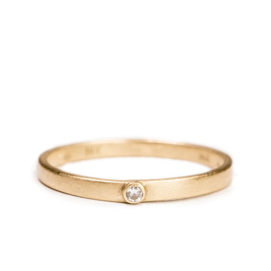 Glass & Jewelry The Glass Station Valentines Day | 14K Stacking Diamond Band Ring