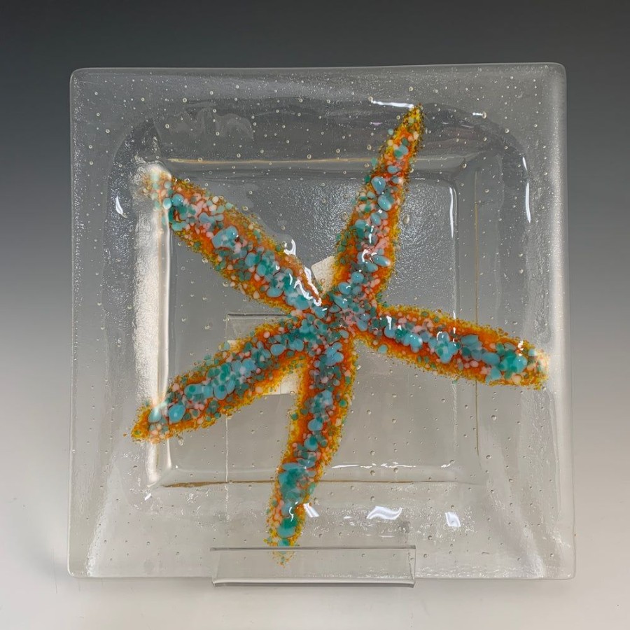 Glass & Jewelry The Glass Station | 9 X 9" Sea Star Plates