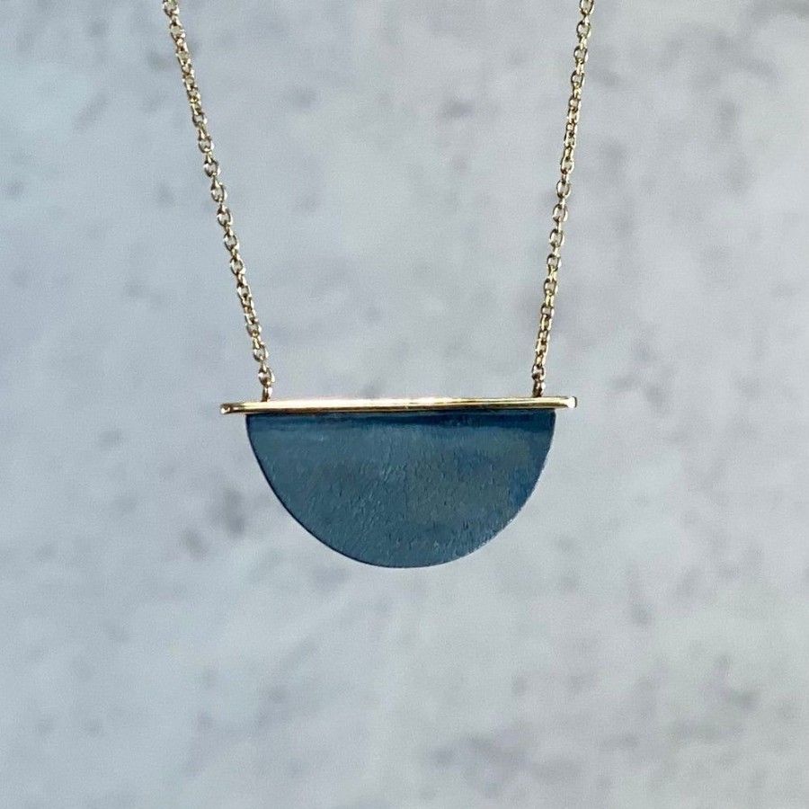 Glass & Jewelry The Glass Station Fine Jewelry | Flat Half Moon Pendant