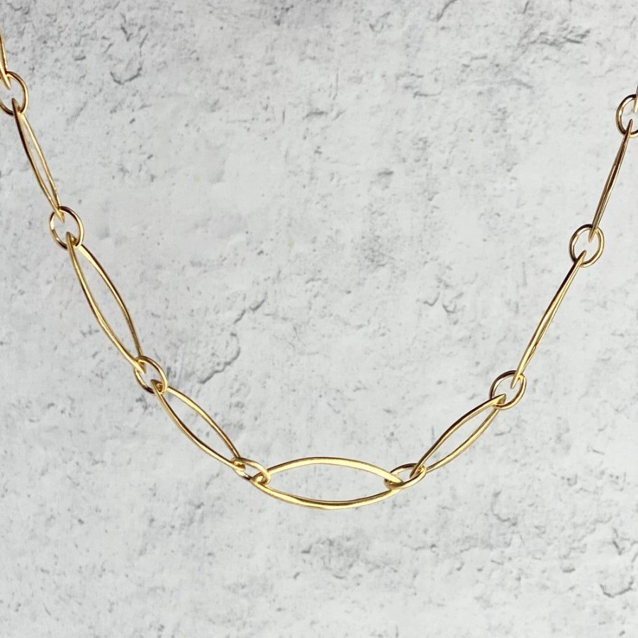 Glass & Jewelry The Glass Station Necklaces | Vermeil Leaf Necklace