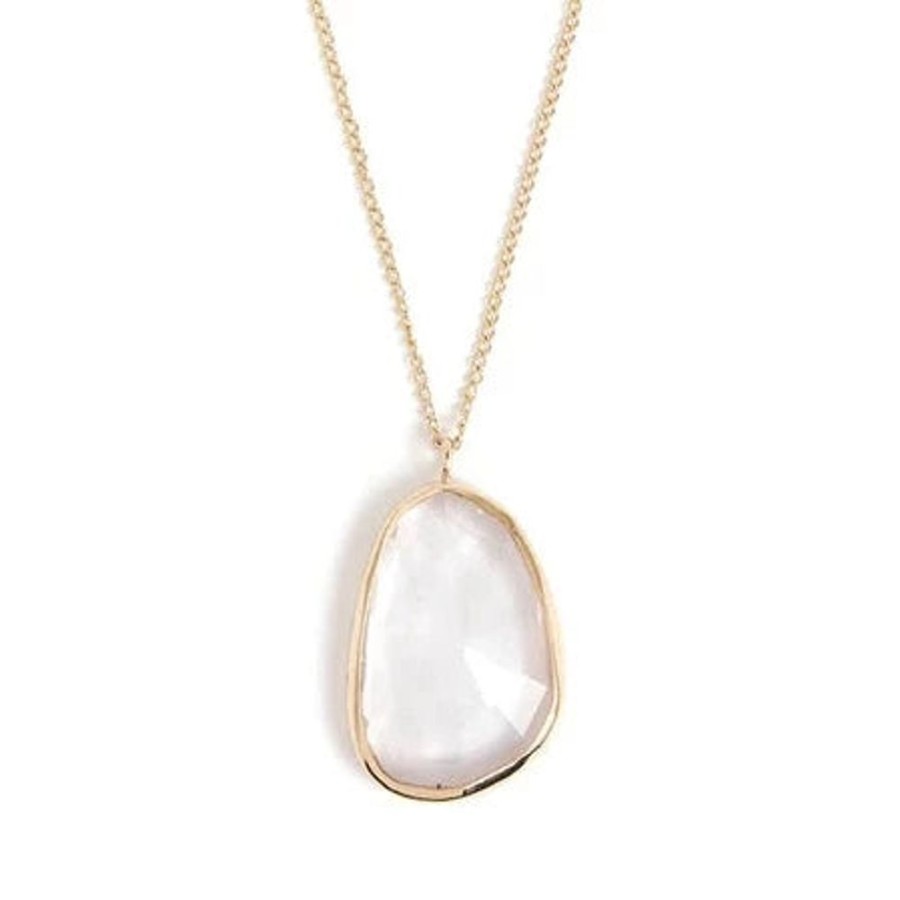 Glass & Jewelry The Glass Station Fine Jewelry | 14K Gold Rose Quartz Necklace