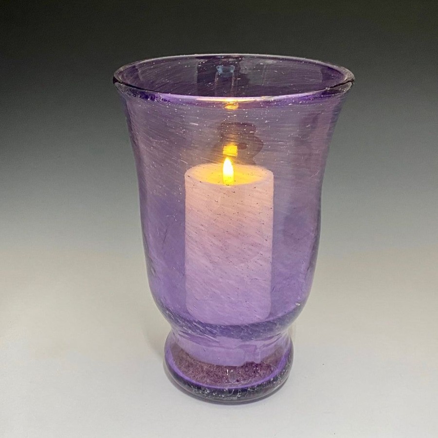 Glass & Jewelry The Glass Station | Purple Hurricane Lamp