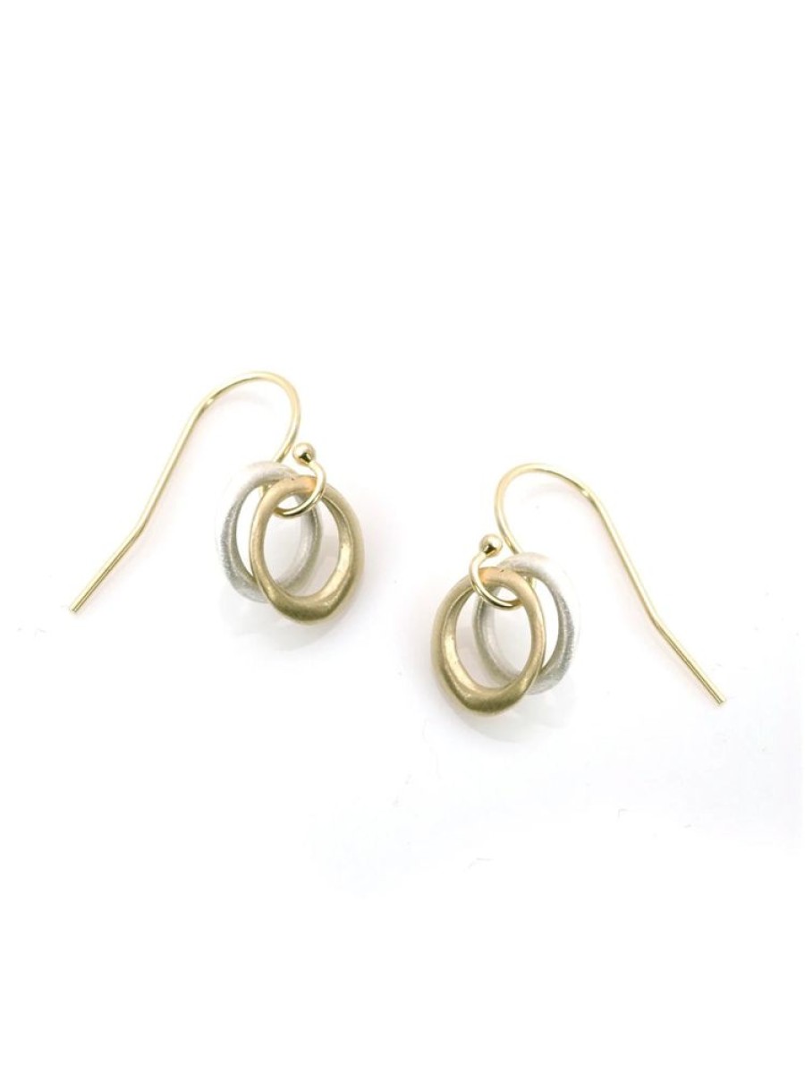 Glass & Jewelry The Glass Station Fine Jewelry | Mixed Metal 14K And Silver Circle Earrings —Philippa Roberts